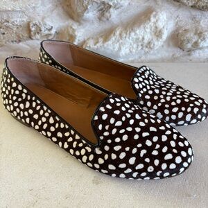 J. Crew Cora Calf Hair Loafers Flats Driving Driving Moccasins